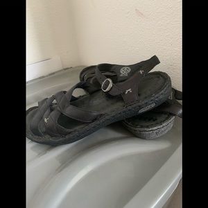 KEEN black sandals.